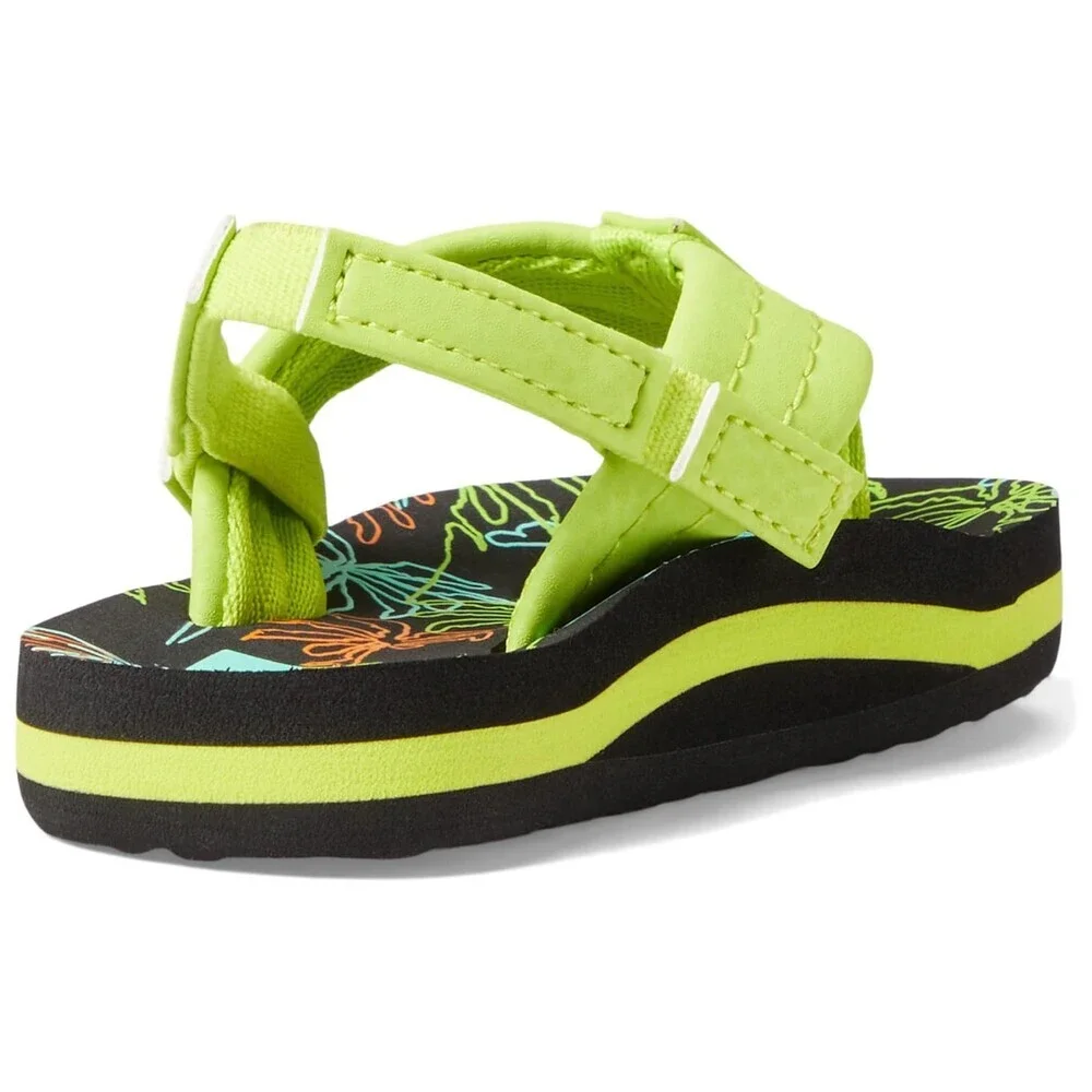 Reef Little Ahi CJ2088 Flip Flop Toddler US 5 Neon Palm Slip On Sandals JOBB2077